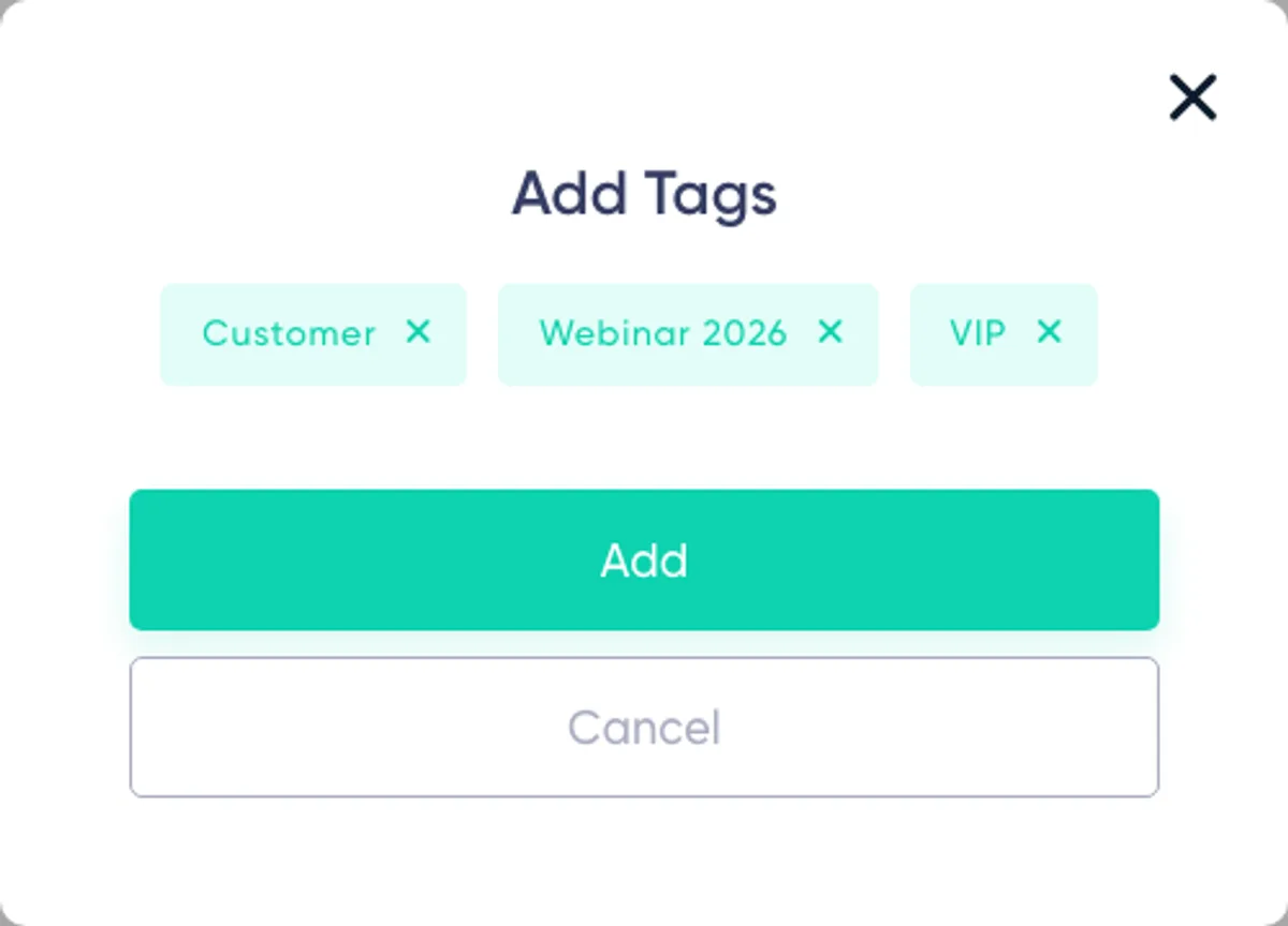 Subscriber Details: Tag-Dialog
