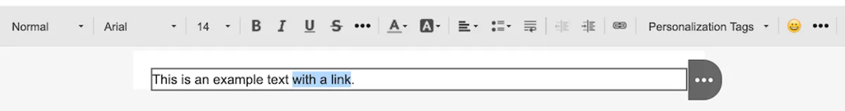 Highlight text that you want to turn into a link