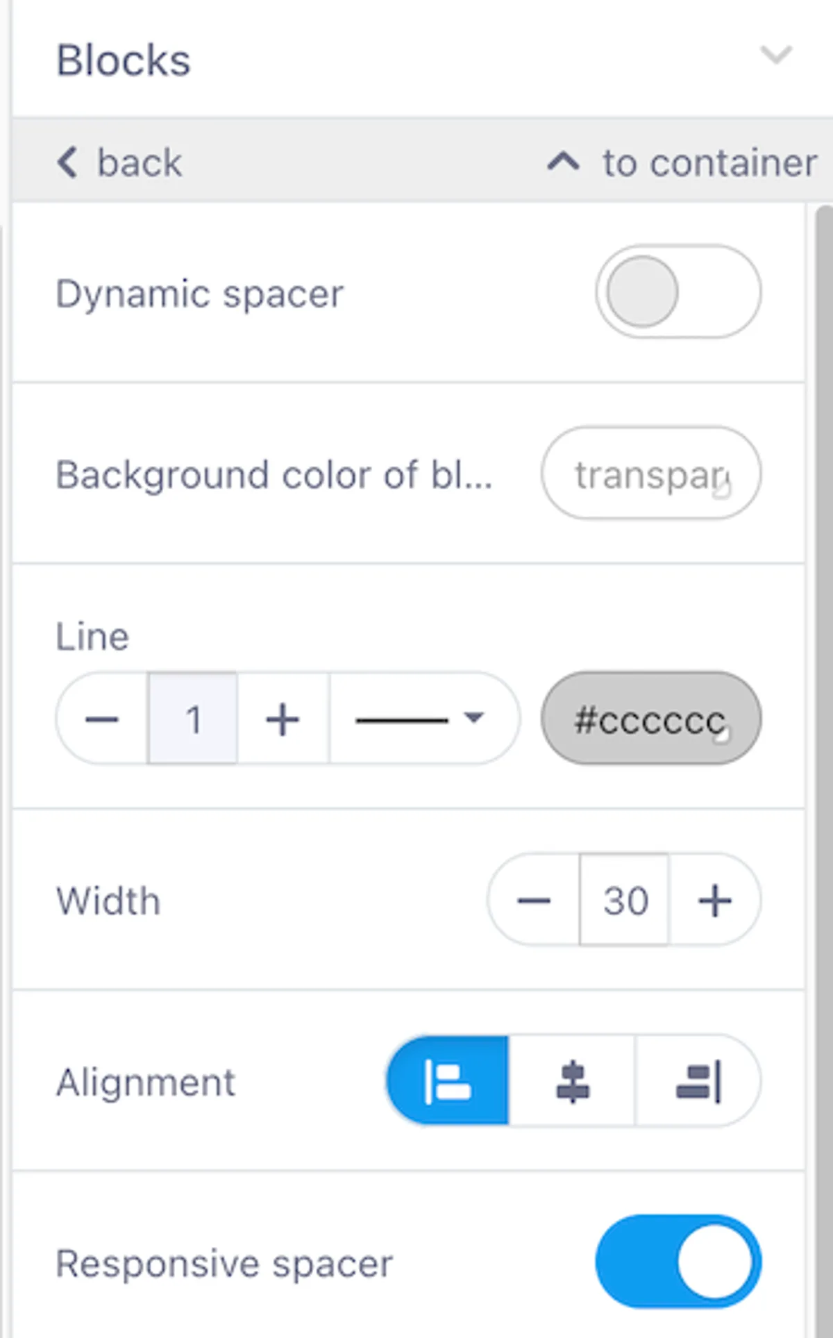 Spacer Options