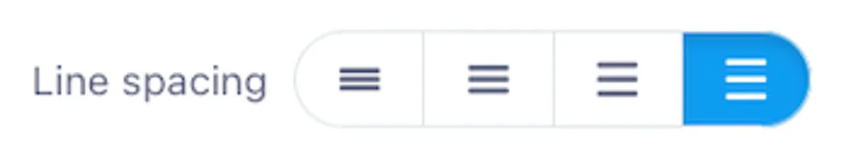Define the default line spacing