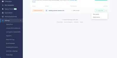 Landing Page Domains: complete domain page