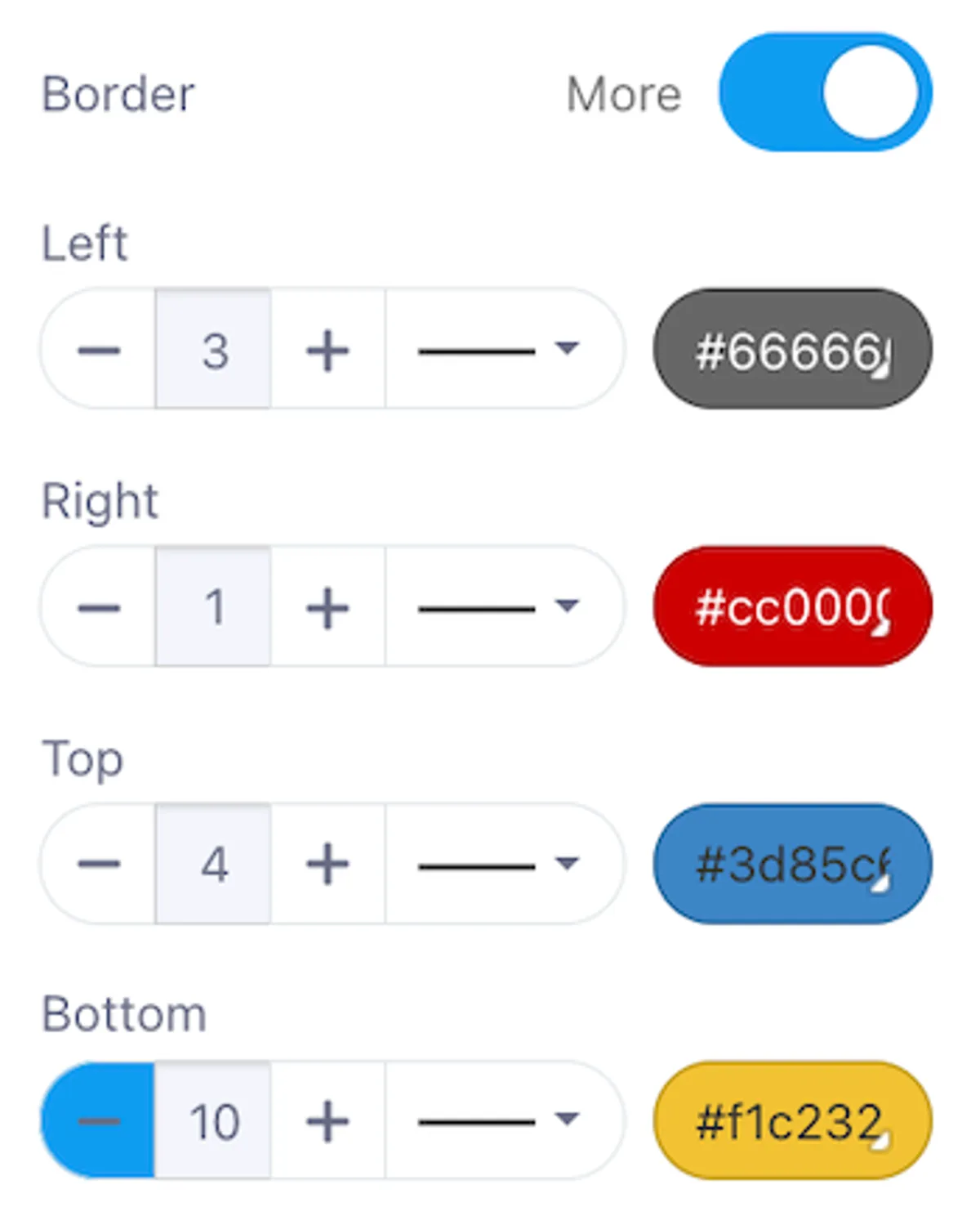 Adjust the Button Border