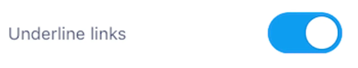 Toggle link-underlining on or off