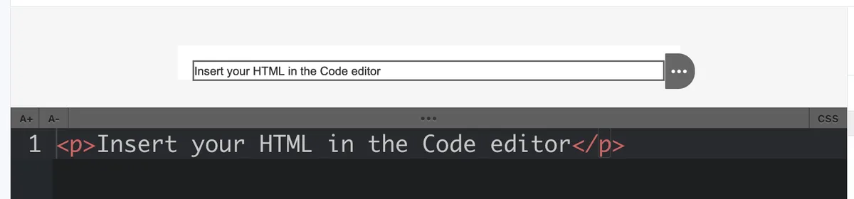 Insert custom HTML