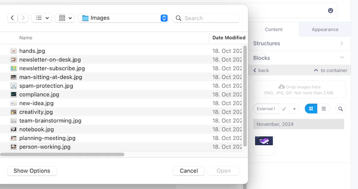 Upload Image from Computer