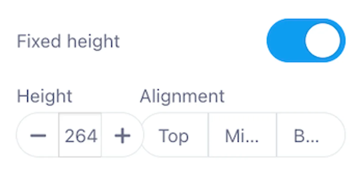 Set a fixed height