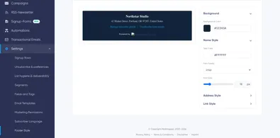 Footer Style: complete footer style page