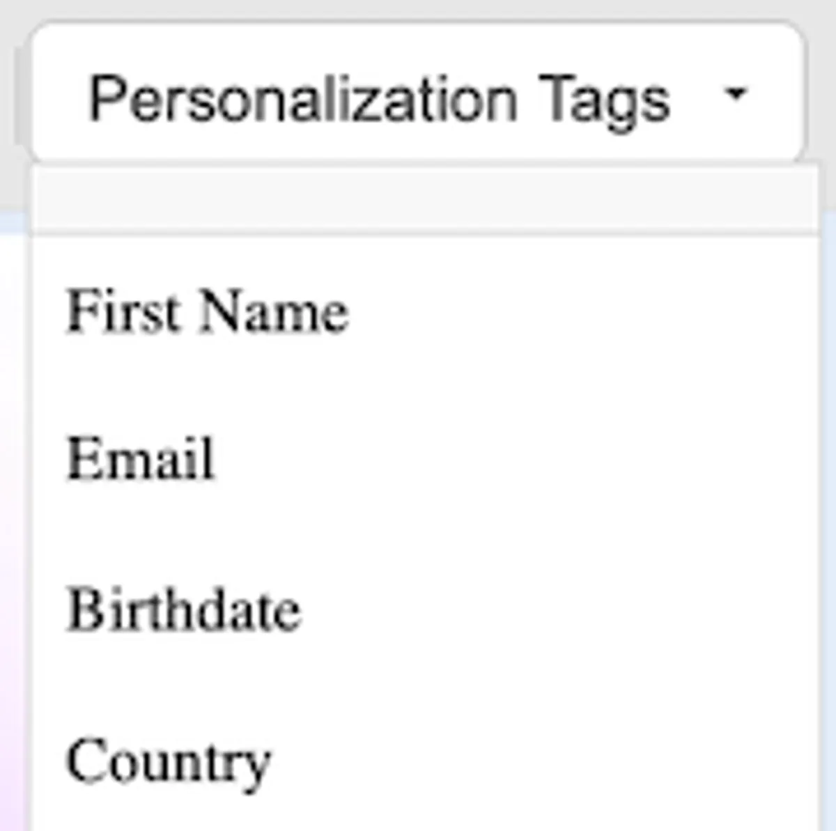 Add a Personalization Tag
