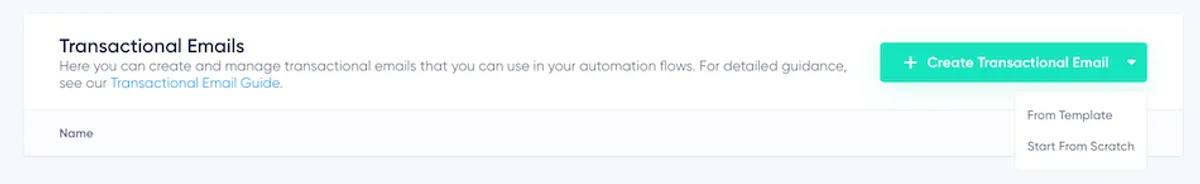 New transactional email from scratch or from template