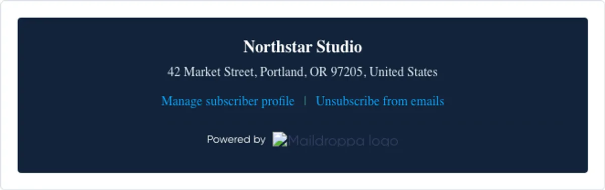 Footer Style: footer preview