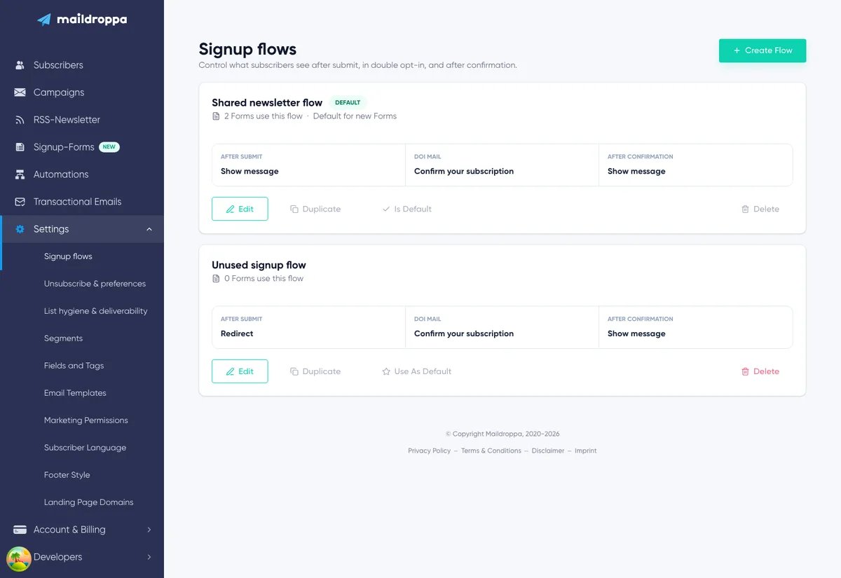 Signup Flows: signup flows overview