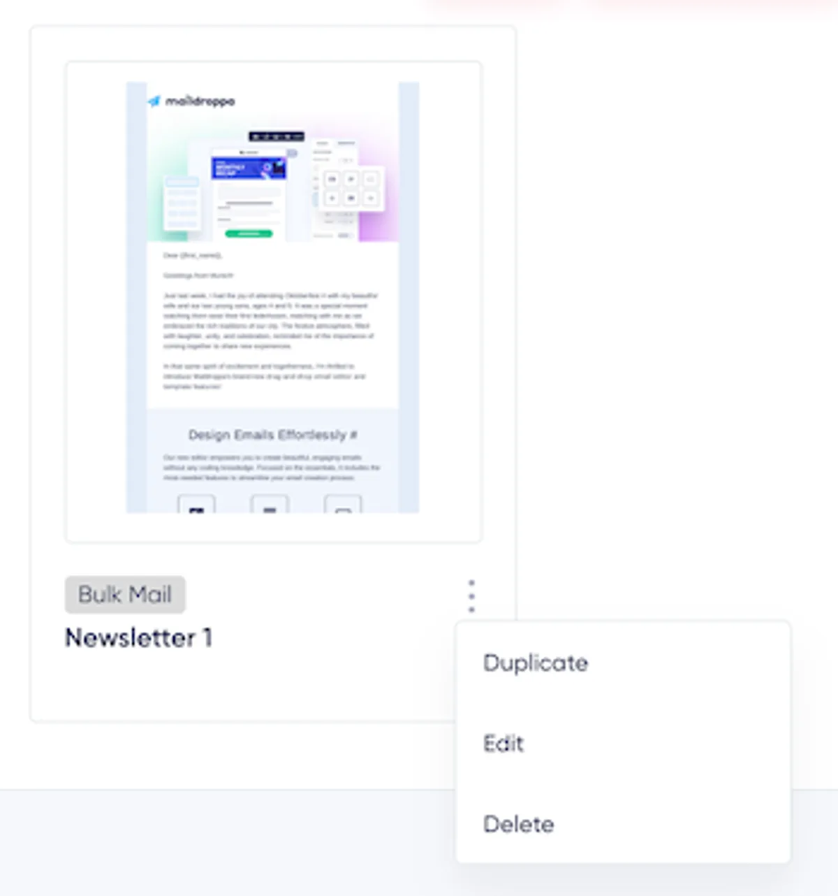 duplicate, edit or delete a custom template 