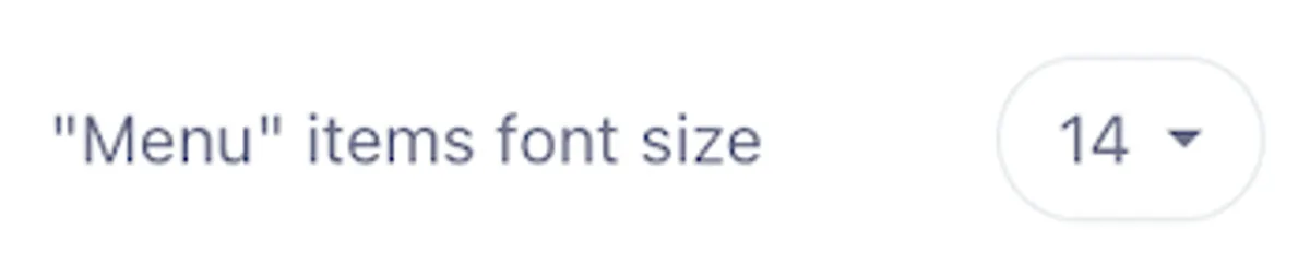 Mobile Menu Items Font Size