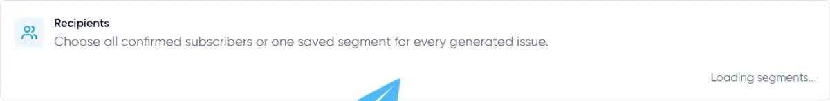 RSS Newsletters: audience segments