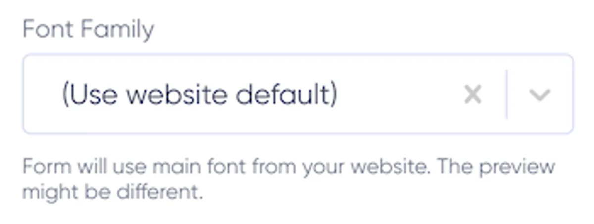 Adjust the font family