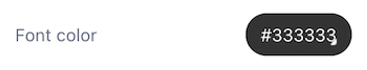 Header Font Color
