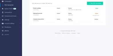 RSS Newsletters: RSS newsletter overview