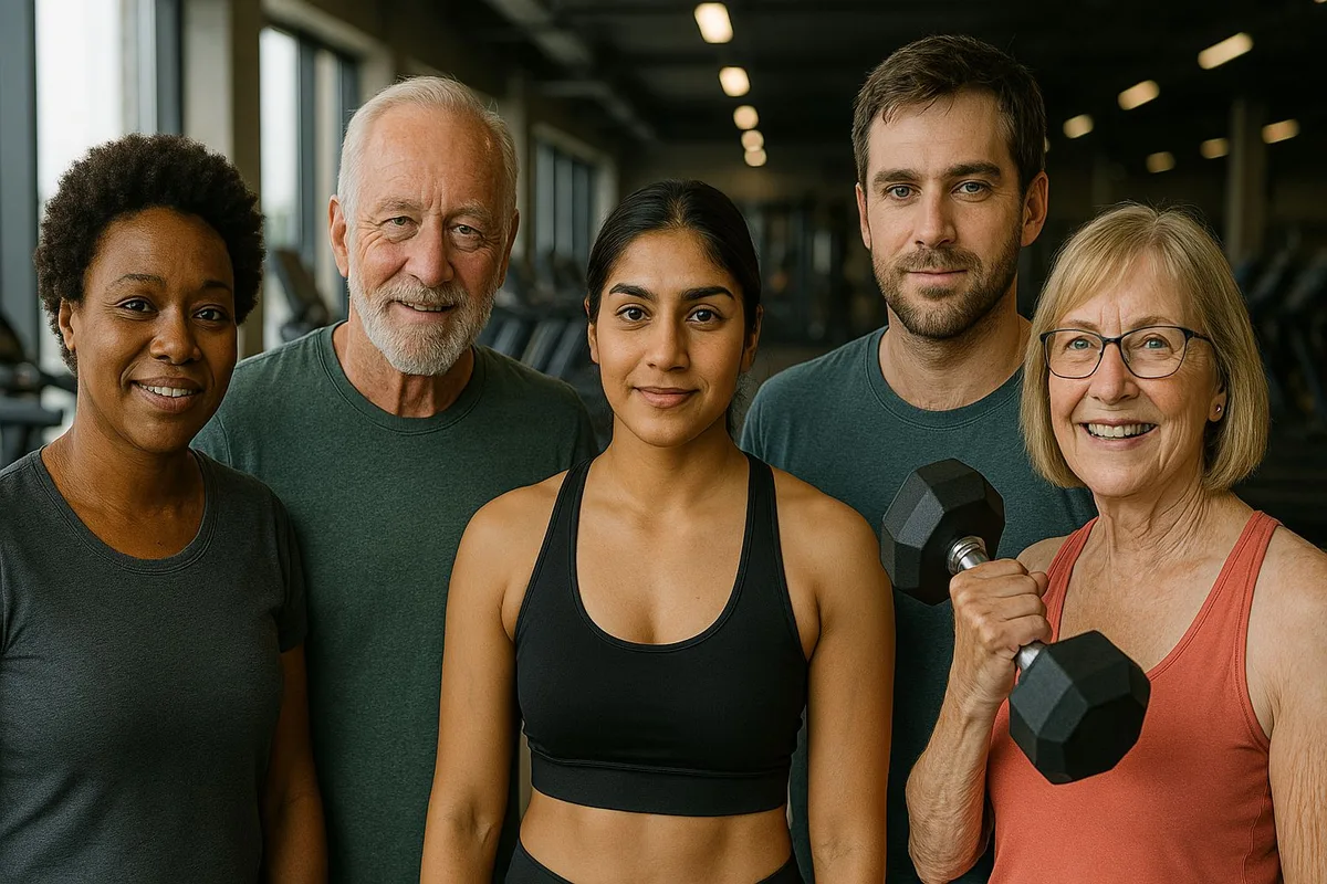 Diverse fitness community demonstrating strong brand connection through valuable email content, fostering loyalty and trust.