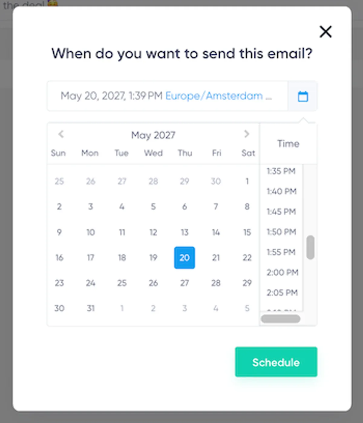 Schedule Email Campaign
