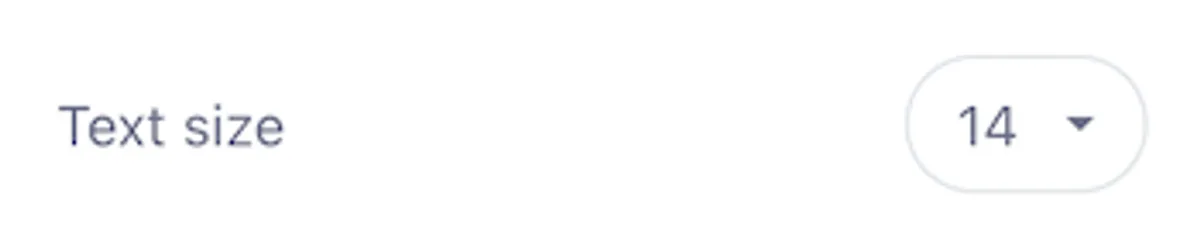 Header Text Size
