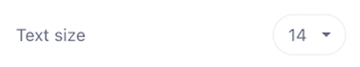 Content Text Size