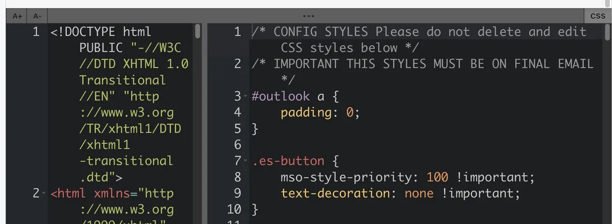 CSS Editor Example
