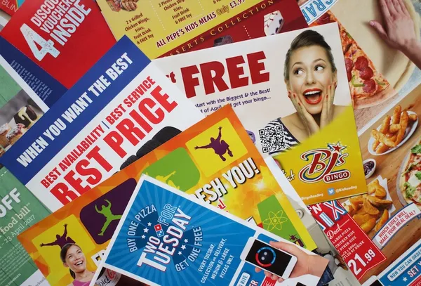 Assorted marketing flyers designed to target different audiences.