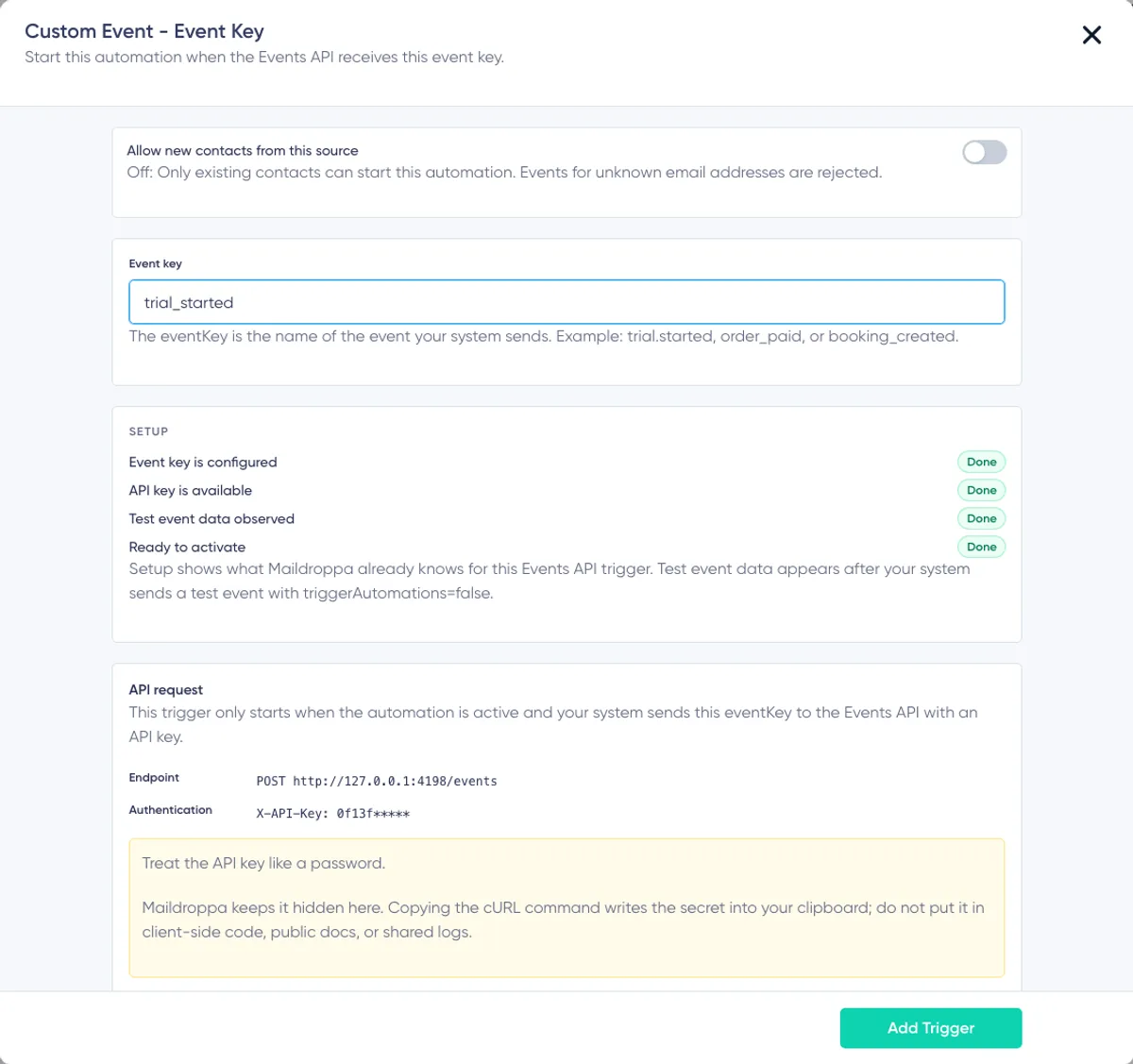 Automatisierungen: Custom-Event-Trigger